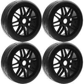 OD 4.52" 1/8 Off-Road RC Buggy Tires and Wheels Rims 17mm Hex Compatible with Arrma Typhon Talion Losi 8IGHT HPI HSP Redcat Racing Kyosho Hobao Traxxas RC 1/8 Scale Buggy