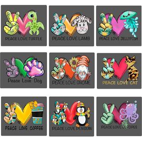 9pcs Teachers Day Teacher Life Iron On Decals for Clothing Iron on Heat Transfer Patches Vinyl Decals Appliques for Clothes T Shirts Bag Pillow Covers