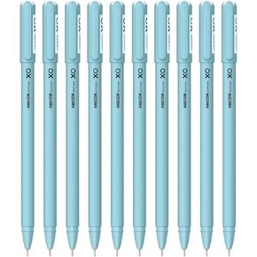 Hauser xo 0.7mm ball pen box pack | الجسم الأنيق وتصميم الحد الأدنى | مات الانتهاء ونوع الجسم الصلب | حبر لزوجة منخفضة مع نصيحة متينة للغاية للكتابة السلسة | الحبر الأزرق ، حزمة من 10 أقلام