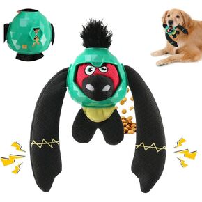 Tough Dog Toys – Crinkle Dog Chew Toys to Keep Them Busy, Interactive Treat Dispensing Puppy Puzzle Toys for Boredom Relief, Less Stuffed Pet Toys for Small, Medium and Large Dogs (Green)