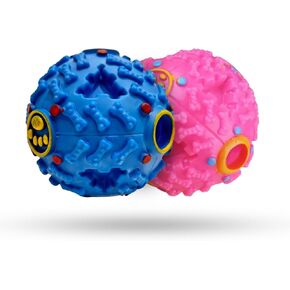 Food Dispensing Ball - 3.5 Inch - Interactive Toy for Strong Chewers & Active Dogs | Durable & Tough, Mental Stimulation, Dog Teeth Cleaning | Perfect for Puppy Teething, Aggressive Chewers