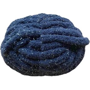 Sedlav Sparkle Chenille Yarn: 31.7 YD ، Blue Cove Polyester Chunky Shimmering Farkle Yarn يوفر نسيجًا رائعًا ومكتنئًا