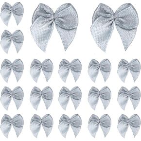 PSON 50 Pack Red & White Dequered Ribbon Dows ، Mini Mini Gingham Ribbon Dows لإكسسوارات الشعر ، مشاريع DIY الحرفية ، الحفلات ، الزفاف ، الديكور (32 مم*35 ملم)