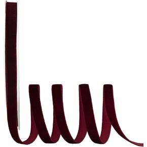 Burgundy/Wine Velvet Ribbon ، 3/8 بوصة × 20 ياردة ، استخدام للقلادة ، غلاف الهدايا ، باقات الأزهار ، boutonnieres