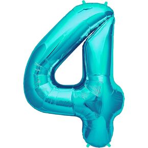Number 7 Balloon, Large Turquoise Number Balloon, 40 Inch, 7th Birthday Party Decoration, 1 Count, Unisex Children