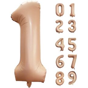 40 بوصة الكراميل رقم 2 بالون حجم كبير جامبو رقم mylar احباط رجعية المشمش البيج البالونات هيليوم لزخارف حفل عيد ميلاد التخرج الذكرى السنوية صورة استحمام الطفل