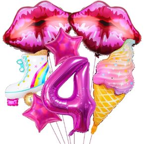 7pcs بالون الوردي الساخن الوردي الأميرة احباط بالون بالون البنات الوردي رأس البالونات الوردي احباط البالونات للبلدي الأميرة دمية موضوع حفلة عيد ميلاد الطفل استحمام الأميرة ذات طابع الأميرة (6) in Kuwait