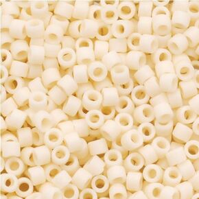 Miyuki Delica Seed Beads 11/0 Matte Opaque Cream DB762 7.2 Grams
