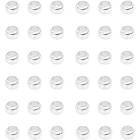 100pcs Adabele أصيلة 925 الفضة الاسترليني 2mm صغيرة صغيرة جولة الجليد سدادة فضفاض