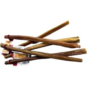 عصا الفتوة السميكة - 12 " - علاج الكلاب ، كلاب Med -LG ، ومضغات المعتدلة ، وبيتزا لحوم البقر المفردة مكون من العشب ، لا حافظة | (حزمة 5)