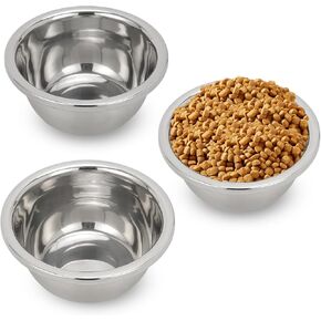 3 PCS الأوعية الكلب من الفولاذ المقاوم للصدأ ، وأوعية الحيوانات الأليفة المعدنية من الفولاذ المقاوم للصدأ ، 3 عبوة للاستبدال وعاء الكلب للوقوف ، والطعام المعدني الكبير جدا وأوعية أليف صحن الماء للكلاب ، مرتفعة (1400 مل/48 أوقية