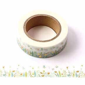 Syntego Wild Flower Spring Meadow Washi Tape Tape Tape 15mm × 10M
