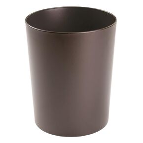 Mdesign Round Metal صغير 1.7 جالون إعادة تدوير القمامة Can Wastebasket ، صندوق حاوية القمامة للحمامات ، المطبخ ، غرفة النوم ، المكتب المنزلي - الفولاذ المقاوم للصدأ متين - مربي - رخام أبيض