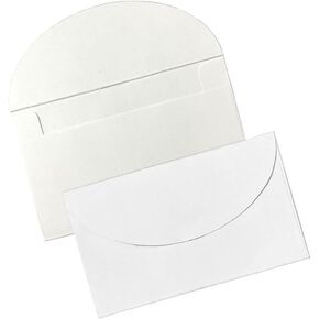 100 Pcs Kraft Paper Envelopes 4x2.5 inch Mini Envelope Pockets for Gift Cards, Party Invitations, Wedding Cards, Thank You Cards, Business Cards, Note Cards, White