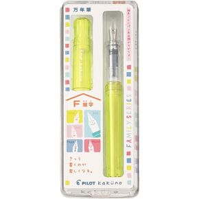 Pilot Fountain Pen Kakuno Family Series Kakuno Baby Clear Yellow Point FKA-1SR-KBay-F مع ملصق Love Kanji ، 5.15 × 0.59 × 0.78 في