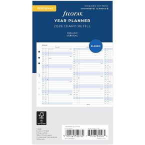 Filofax Personnel Annual Vertical (E)2026