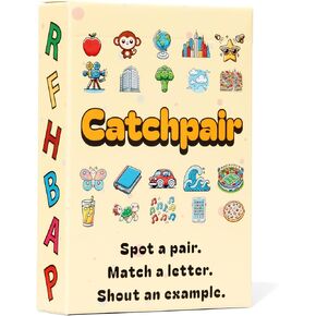 Catchpair Flip, Match, Shout! Fast-Paced Categories Card Game for Adults and Kids 9+ - Games for Adults and Family - Fun Family Games - Word Games