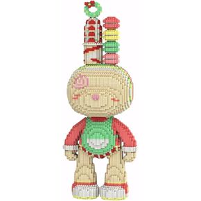 HONLANCH Animal Sundae Macarone Rabbit Micro Building Blocks Set（8000PCS 55cm High Series） Gift for Adults and Kids