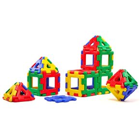 Polydron Kids Giant Educational Construction Set - Multicolored - Children Creative Building 3D Kit - Solid Frames - 2+ Years - 40 Pieces