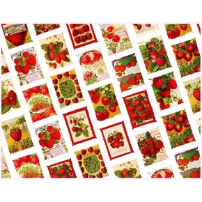 90 PCS ملصقات Strawberry ملصقات للمذكرات ، المخطط ، سجل القصاصات ، الألبوم ، دفتر ملاحظات ، مجلة (ختم)