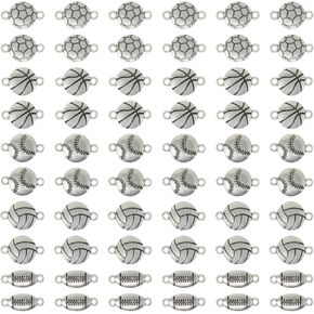 HONBAY 60PCS Sports Sports Mostric Connectors Double Hole Callball Basketball Baseball Baseball Scarm
