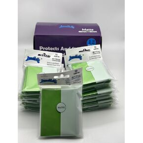 1 Box of 600 Counts -12packs LightGreen Color Double Matte Card Sleeves Toploaders for Trading Cards, Collectable Gaming Cards, MTG Cards, L5R, TCG, Baseball, Rugby, Football Card