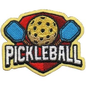 Pickleball - Paddle/Ball - الحديد المطرز على رقعة هدية رائعة مثالية للسترات وحقائب الظهر وقبعات تخزين مشاريع مدرسة المواد والمزيد
