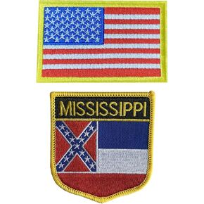2 PCS Vibrant Color Texas State Flag Decorative Iron On or Sew On Patches for 2025 Graduation Decorations