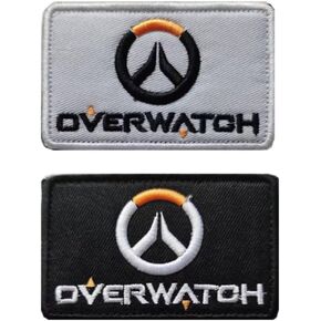 Heiorpai 2PCS Overwatch Game Logo Patch خطاف مزخرف ومحلات السحابات الدعم