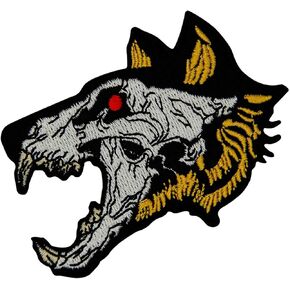 Zegins The Wolf Skull Patch Patchered Badge Badge Badge On Sew on Emblem