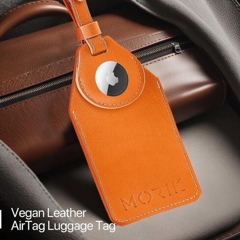 Apple AirTag Luggage Tag Holder, TSA-Approved Luggage Tag with Hidden Compartment for Apple AirTag (Black) in Saudi Arabia