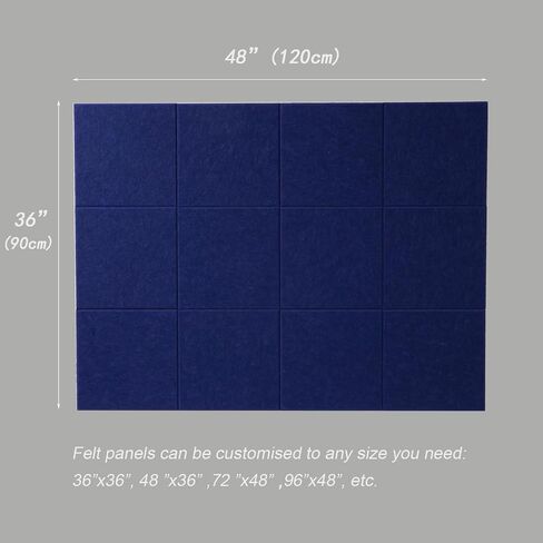 LAJAR Large Felt Wall Tiles, 12 Pack Cork Board Alternative with Removable Adhesive Tabs, Bulletin Pin Boards for Office, School and Home (Fruit Green) in Kuwait