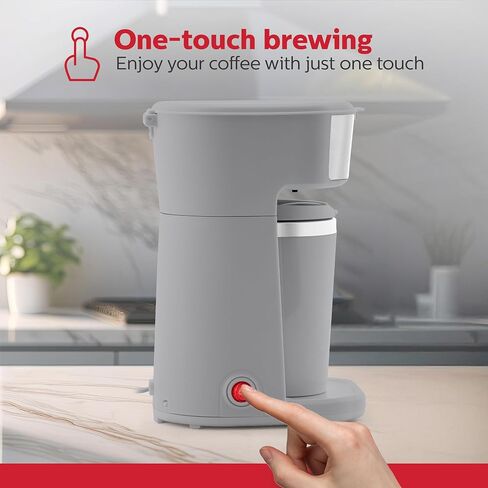 Holstein Housewares 5 Cup Drip Coffee Maker – Compact and User-Friendly with Auto Pause & Serve, Reusable Filter, Measuring Spoon & Glass Carafe, Office & Dorm Use, Red in Kuwait
