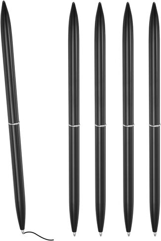 Patikil Slim Metal Point Pens ، 5pcs Black Ink 1mm Point Pens Pen Metallic Retractable Lightweight Lucking Lests For Business Office Wedding Book ، Purple in Saudi Arabia