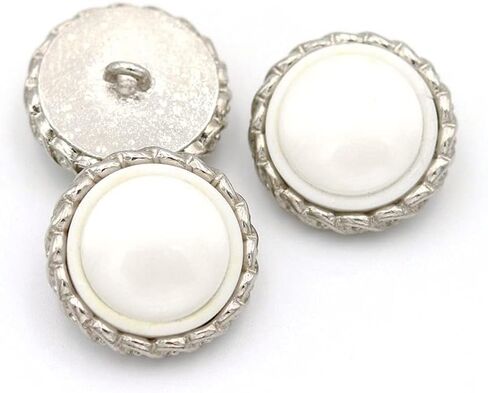5Pcs Metal Resin Buttons Pearl Embellishment Crystal Upholstery Buttons for Jewelry Making Wedding DIY(Pink,22mm) in Saudi Arabia