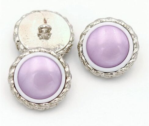 5Pcs Metal Resin Buttons Pearl Embellishment Crystal Upholstery Buttons for Jewelry Making Wedding DIY(Pink,22mm) in Saudi Arabia