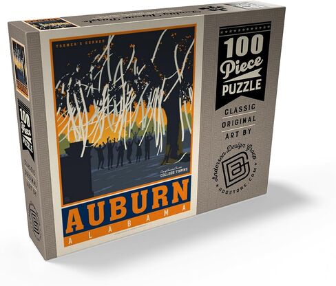 MyPuzzle American College Towns: Auburn ، Alabama ، Pintage Poster - Premium 500 Piece Jigsaw Puzzle للبالغين in Saudi Arabia