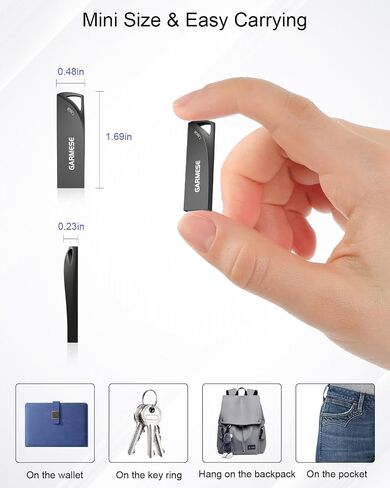 محرك أقراص فلاش USB 3.0 سعة 32 جيجابايت، 5 عبوات من عصا ذاكرة USB معدنية مقاومة للماء، محرك أقراص رفيع بالإبهام، محرك أقراص محمول مع فتحة سلسلة مفاتيح، محرك قفز أنيق للكمبيوتر/السيارة/التلفزيون الذكي in Kuwait