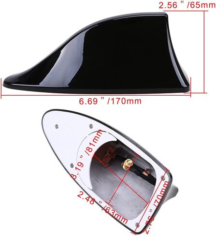 Universal Shark Fin Antenna for Car AM FM Radio Signal Cover Black in Kuwait