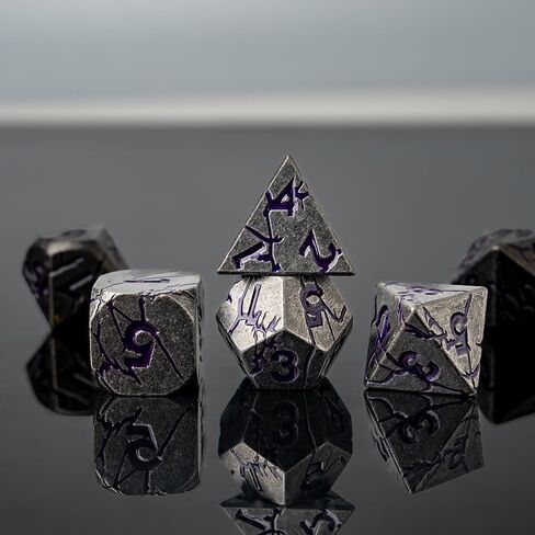 الأبراج المحصنة والزهر المعدني التنين ، النرد المعدني مجموعة D&D Polyhedral DND النرد مع حالة هدية ، الكشف عن هدايا لعب الأدوار (الرعد ، الأحمر) in Kuwait