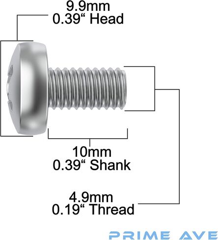 Prime Ave Standard Length Stainless Steel License Plate Screws Compatible/Replacement for All BMW & Mini Models (Pack of 8) in Kuwait