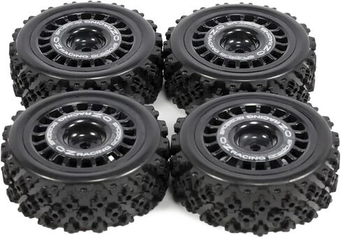 4Pcs 12mm Glued Rubber Tire Plastic Wheels Rim for RC Rally Racing Car TT-01 TT-02 XV-01 DF-03 TA06 PTG2 HPI WR8 Upgrades Parts (4Pcs Black B) in Saudi Arabia