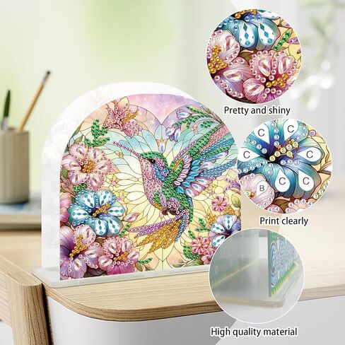 Diamond Painting Napkin Holder Diamond Art Napkin Holder Diamond Painting Kits for Adults Paper Napkin Holder Diamond Art Kits Acrylic Napkin Holder Gem Art Cocktail Napkin Holder Owl in Kuwait