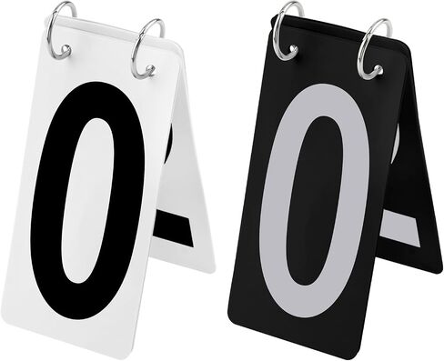 2 Sets Tennis Score Keeper, 2.5 x 5 Inch, 0-9 Double Sides, Flip Plastic Number Cards in Kuwait