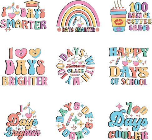 9pcs المعلمين يوم المعلم حياة الحديد على شارات للملابس الحديد على بقع نقل الحرارة شارات الفينيل in Kuwait