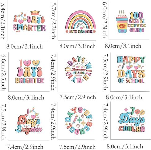 9pcs المعلمين يوم المعلم حياة الحديد على شارات للملابس الحديد على بقع نقل الحرارة شارات الفينيل in Kuwait