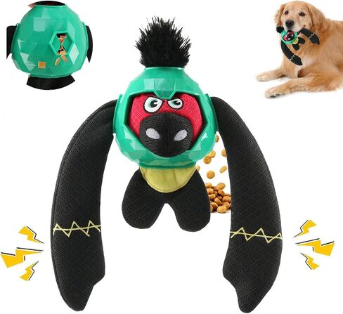 Tough Dog Toys – Crinkle Dog Chew Toys to Keep Them Busy, Interactive Treat Dispensing Puppy Puzzle Toys for Boredom Relief, Less Stuffed Pet Toys for Small, Medium and Large Dogs (Green) in Saudi Arabia