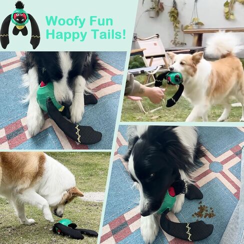 Tough Dog Toys – Crinkle Dog Chew Toys to Keep Them Busy, Interactive Treat Dispensing Puppy Puzzle Toys for Boredom Relief, Less Stuffed Pet Toys for Small, Medium and Large Dogs (Green) in Saudi Arabia