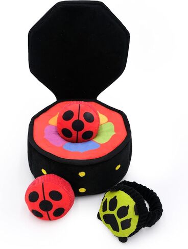 ZippyPaws Burrow Puzzle Plush Dog Toy, Interactive Squeaky Toy for Enrichment, Hide and Seek Game for Small to Medium Dogs, Miraculous Miracle Box in Saudi Arabia