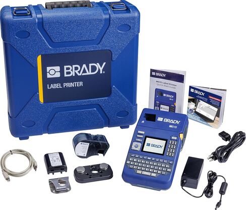 طابعة ملصقات صناعية لاسلكية محمولة من Brady M511، متوافقة مع تقنية Bluetooth، تأتي مع حقيبة صلبة، وحدة طاقة، 3 خراطيش ملصقات، مغناطيس، منتج محطة عمل بخطاف الاستخدام/مجموعة الأسلاك in Kuwait